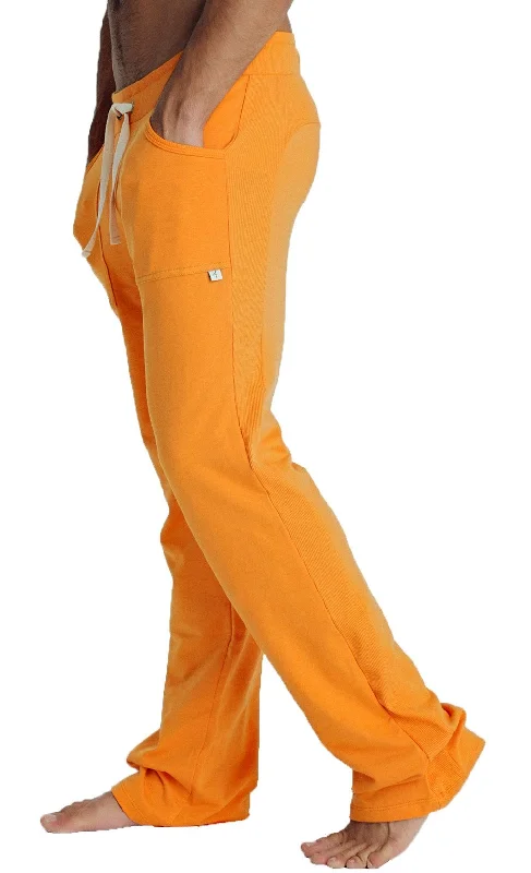 Loose Fit Linen Pants for Relaxed Look-Eco-Track & Yoga Sweat Pant (Sun Orange)