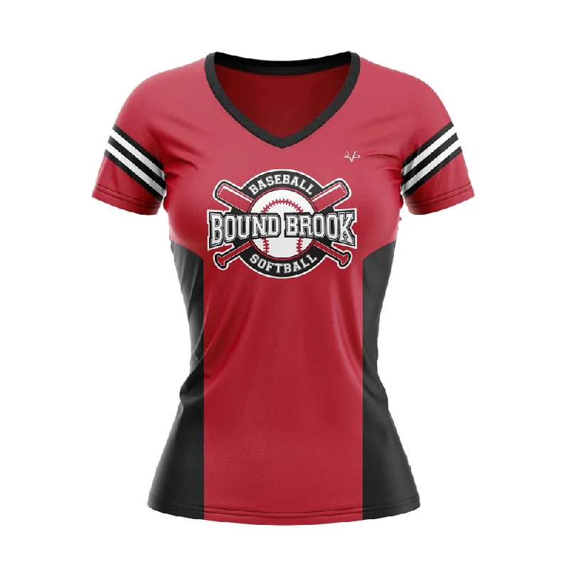 Classic Baseball Cap with Embroidered Logo-BOUND BROOK REC Sublimated Women's Cap Sleeves Jersey