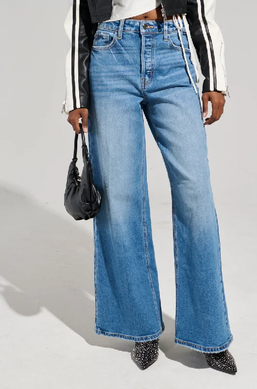 Retro-inspired Wide-Leg Pants for Vintage Look-GET TO IT DENIM PANT