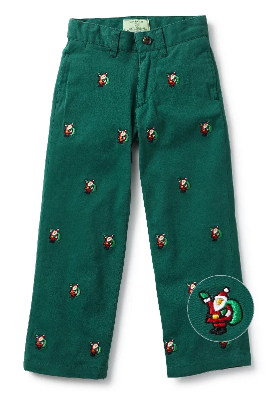 Relaxed Fit Sweatpants for Lazy Days-Boys Port Pant Stretch Twill Hunter with Santa