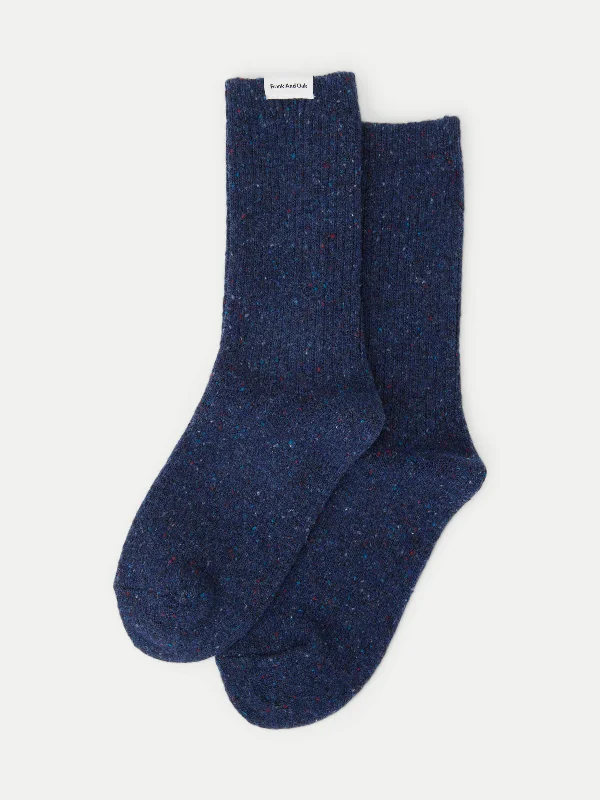 Durable Work Socks for Long Shifts-The Donegal Winter Socks in Blue