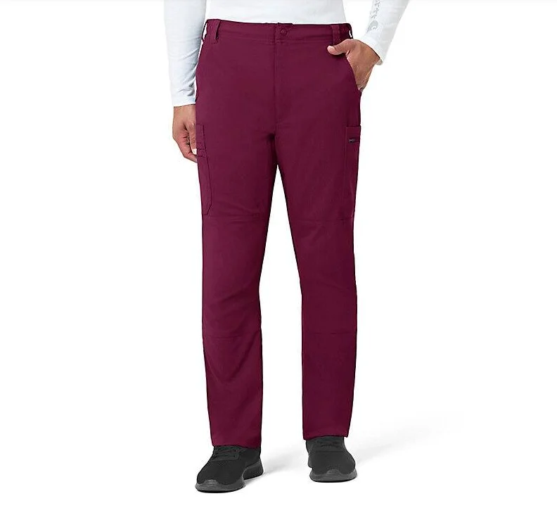 Casual Sweatpants for Relaxed Comfort-Carhartt Men's Rugged Flex® Peak Cargo Scrub Pant_Wine