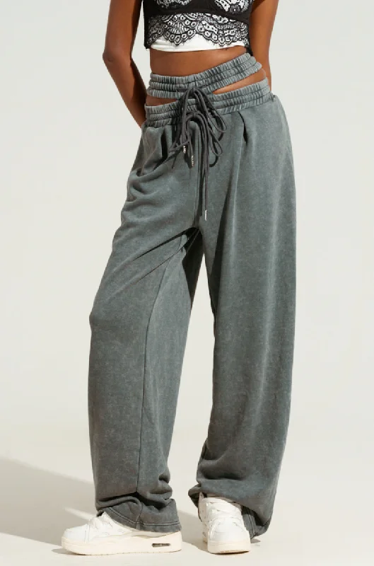 Stretchy High-Rise Pants for Comfortable Fit-NEXT UP IS ME SWEATPANT