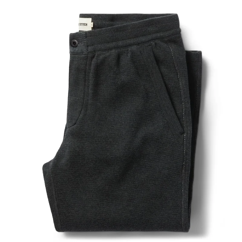 Simple Black Leggings for Everyday Wear-The Weekend Pant in Coal Double Knit