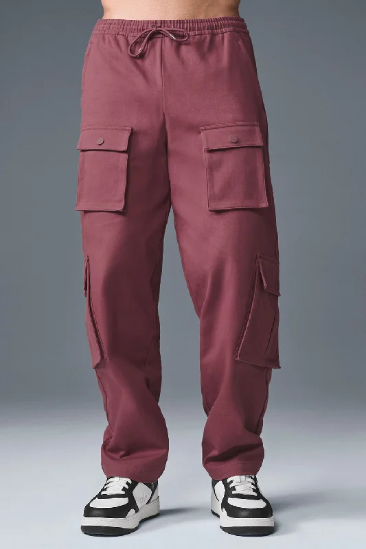 Comfortable Compression Pants for Sports-Northstar Cargo Pant - Burgundy Truffle