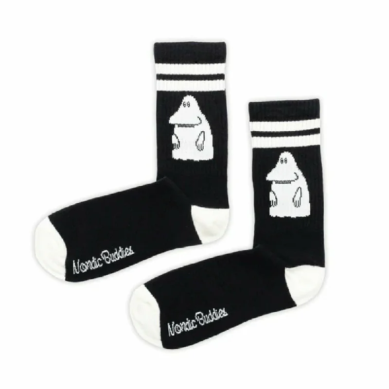 Soft Stretch Socks for Cozy Comfort-The Groke Retro Socks Black - Nordicbuddies