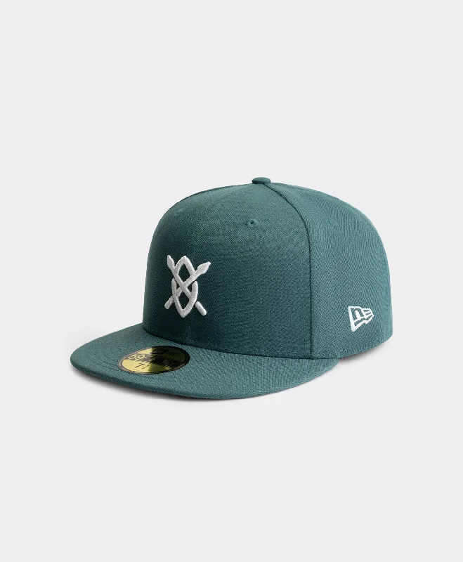 Multi-Color Summer Hat for Vibrant Fashion-Pine Green Daily Paper x New Era 59FIFTY Fitted Cap