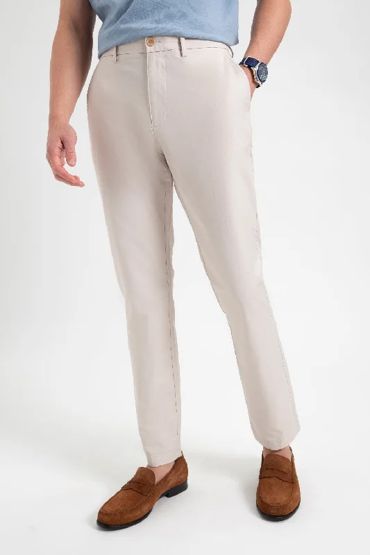 Soft Lounge Pants for Relaxation-Everyday Slim Fit Chino Pant - Putty