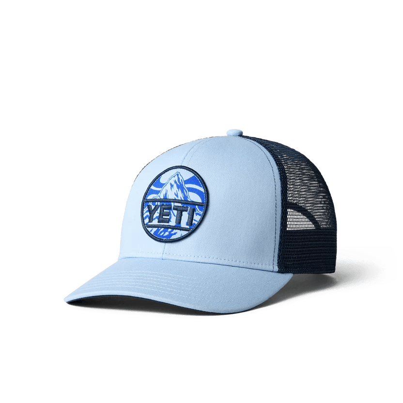 Cute Animal Ears Hat for Fun Look-Yeti Light Blue Mountain Badge Hat