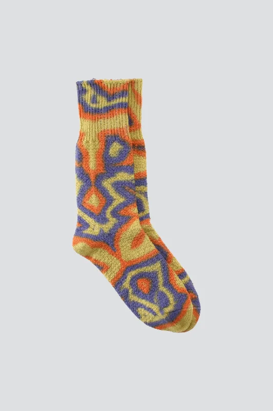 Vintage Style Socks for Retro Looks-Yellow Thunder Socks