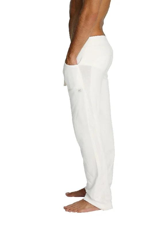 Vintage Bell Bottoms for Retro Vibes-Eco-Track & Yoga Sweat Pant (White)