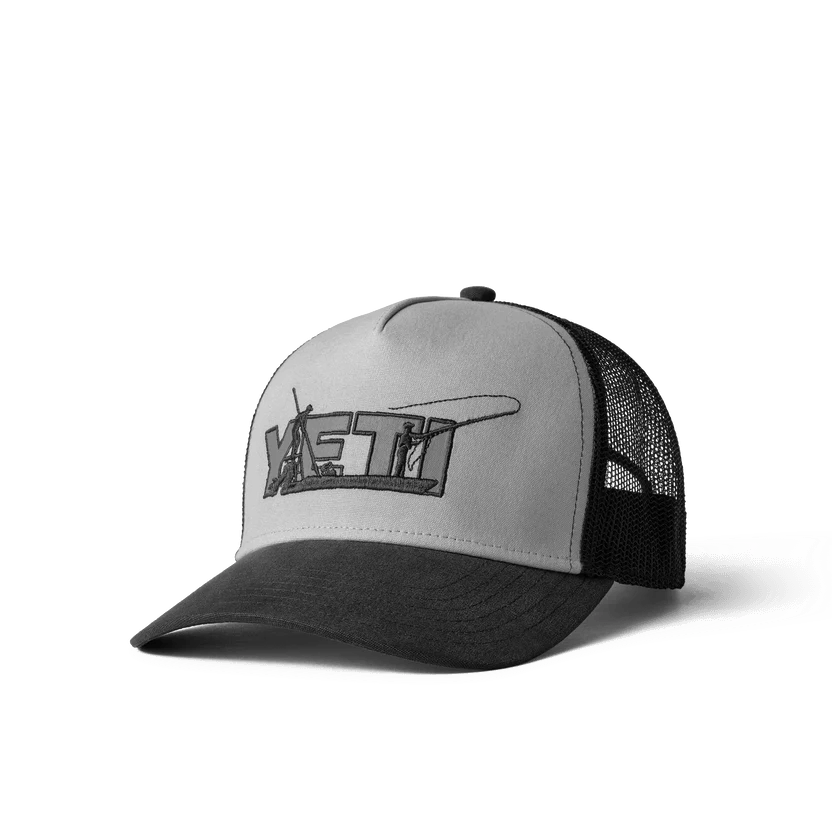 Cool Hip-Hop Hat for Urban Fashion-Yeti Skiff Cap Gray/Black