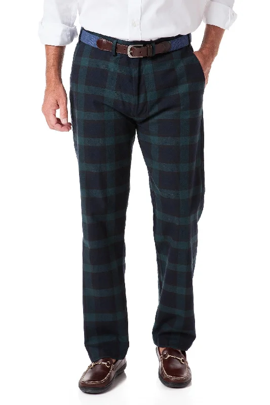 Versatile Chino Pants for Everyday Wear-Harbor Pant Stretch Twill Blackwatch Tartan Plaid