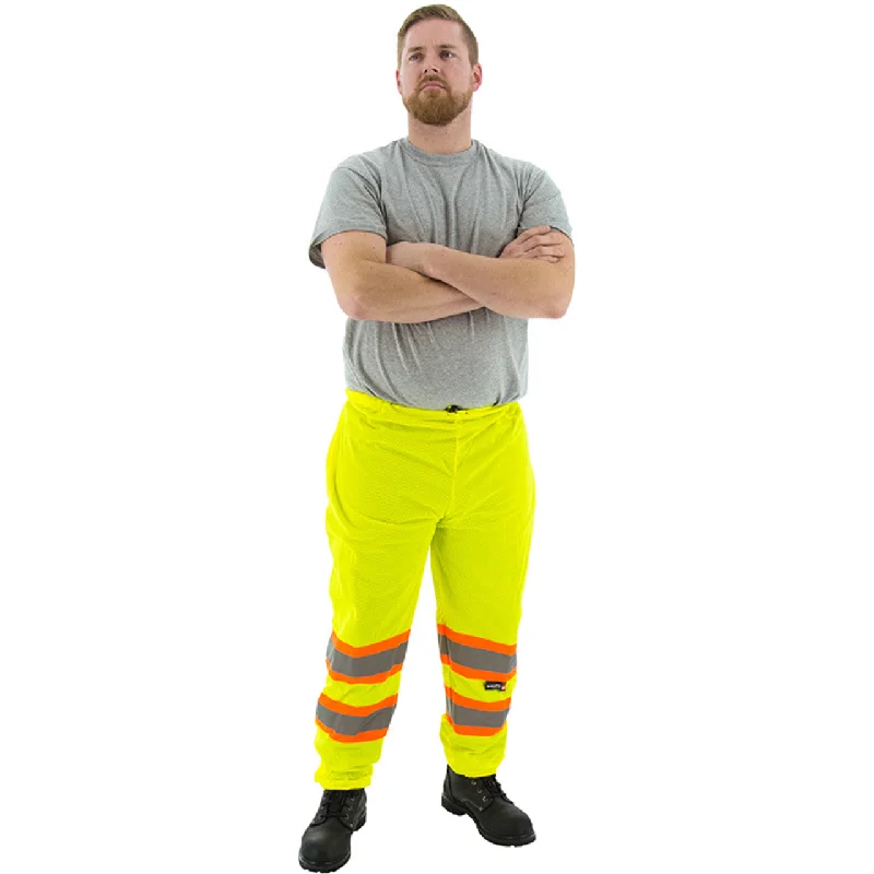 Eco-Friendly Bamboo Pants for Sustainable Fashion-Majestic Men's Hi-Vis ANSI E Mesh Pant