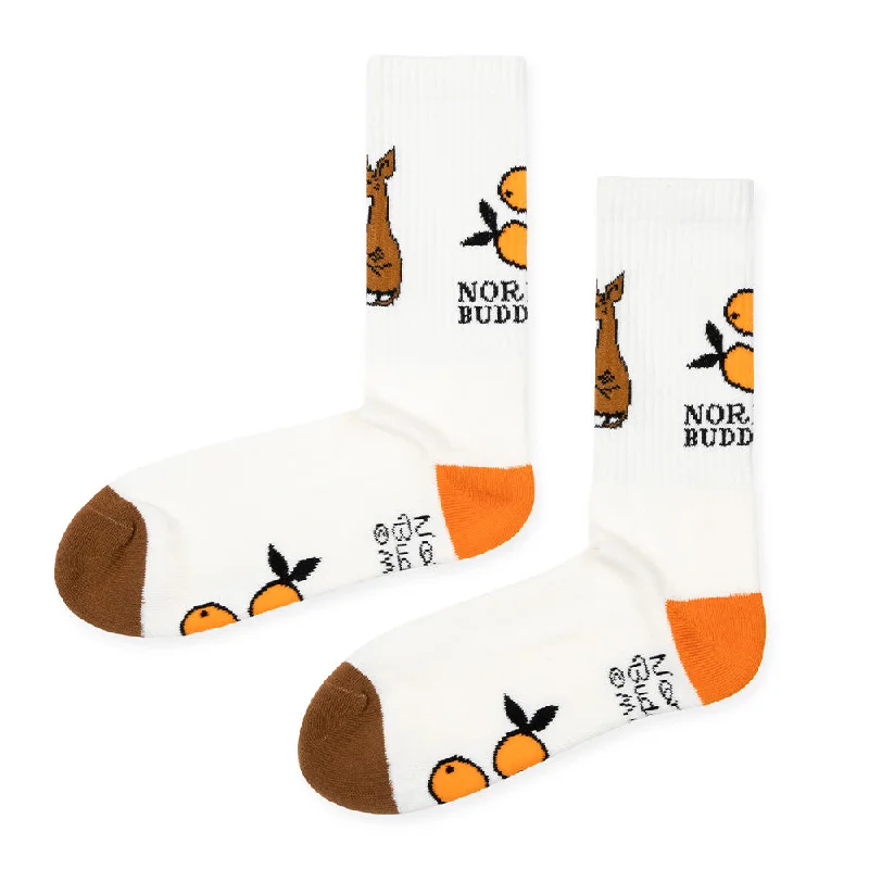 Breathable Cycling Socks for Riders-Sniff Men Retro Socks White - Nordicbuddies