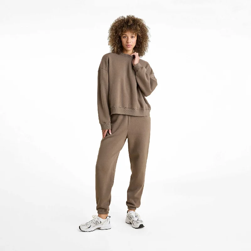 Soft Cotton Shorts for Summer Days-Classic Sweatpant | Mocha