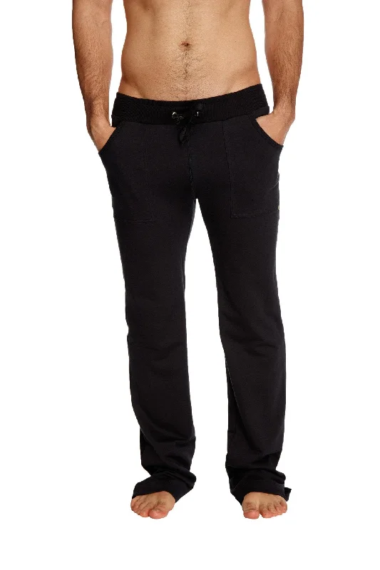 Classic Black Leggings for Casual Wear-Eco-Track & Yoga Sweat Pant (Solid Black)