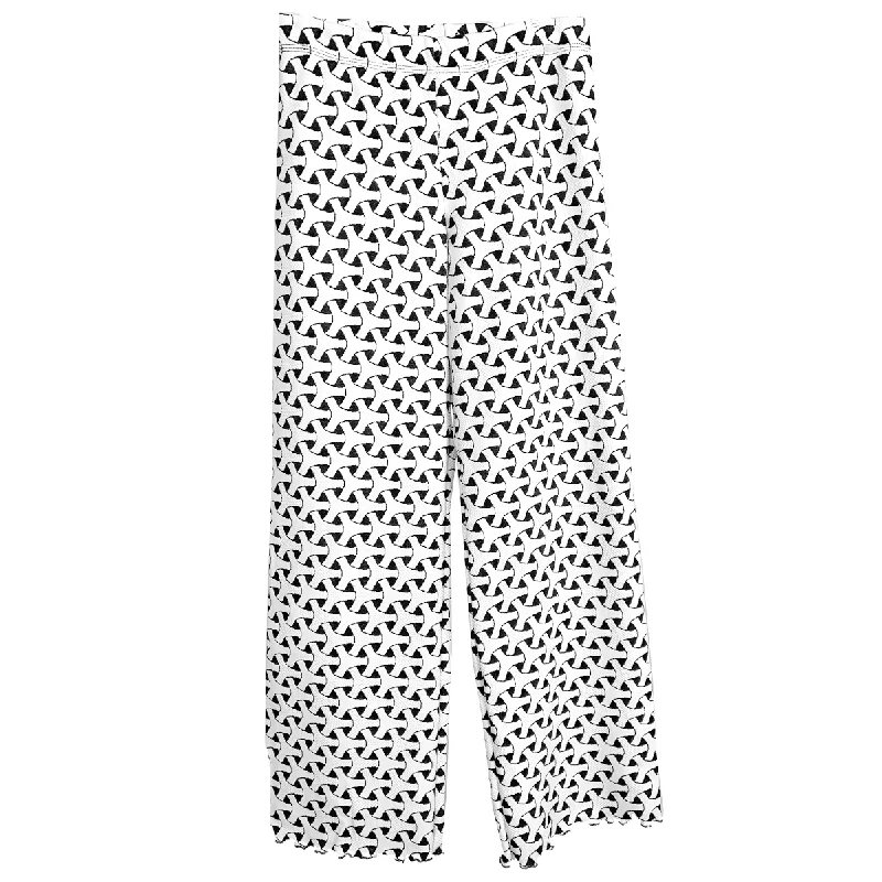 Sleek Black Leather Pants for Bold Fashion-White Princi Jacquard Knit Energy Pant