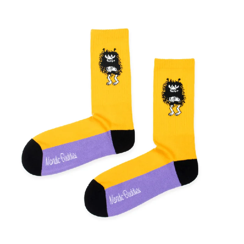 Anti-Blister Running Socks for Protection-Stinky Men Retro Socks Yellow - Nordicbuddies