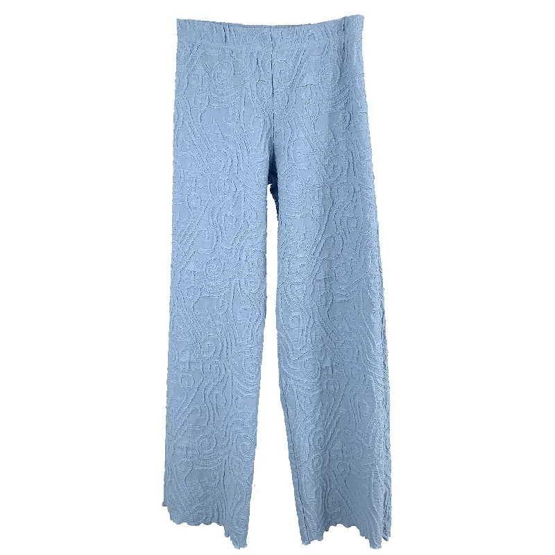 Wide-Legged Linen Pants for Comfort-Forget-Me-Not Jacquard Knit Energy Pant