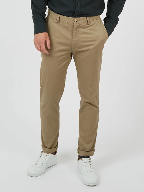 Comfy Pajama Pants for a Good Night’s Sleep-Signature Skinny Stretch Chino Pant - Stone