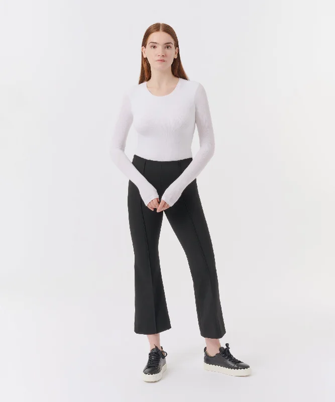 Premium Stretch Pants for Active Comfort-Ponte Kick Flare Pant - Black