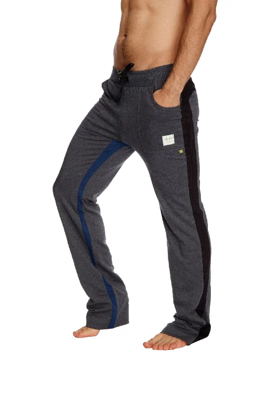 Stylish Denim Jeans for Casual Wear-Ultra Flex Yoga Track & Yoga Sweat Pant (CHARCOAL w/Black & Royal)