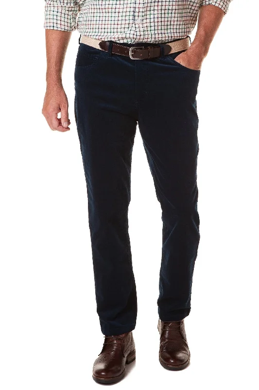 Comfortable Compression Pants for Sports-Wayfarer 5-Pocket Pant Stretch Corduroy Nantucket Navy