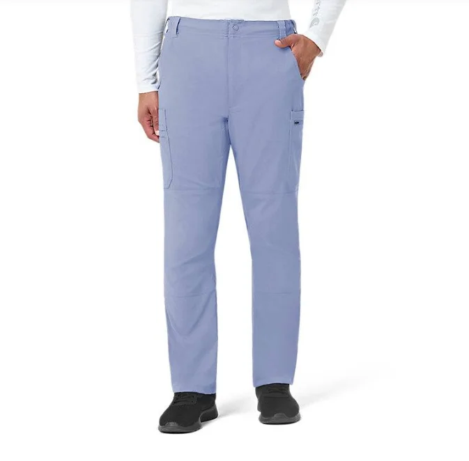 Custom Fit Dress Pants for Tailored Style-Carhartt Men's Rugged Flex® Peak Cargo Scrub Pant_Ceil Blue