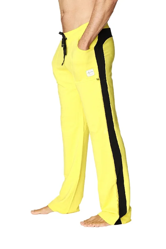 Trendy Camo Pants for Street Style-Eco-Track & Yoga Sweat Pant (Yellow w/Black)