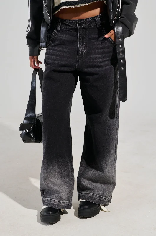 Trendy Culottes for Fashionable Comfort-THERES NO OTHER BLACK DENIM PANT