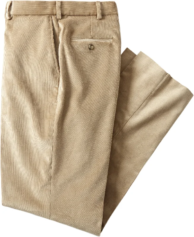 Eco-Friendly Bamboo Pants for Sustainable Fashion-Men's English Stretch Cord Pant Khaki