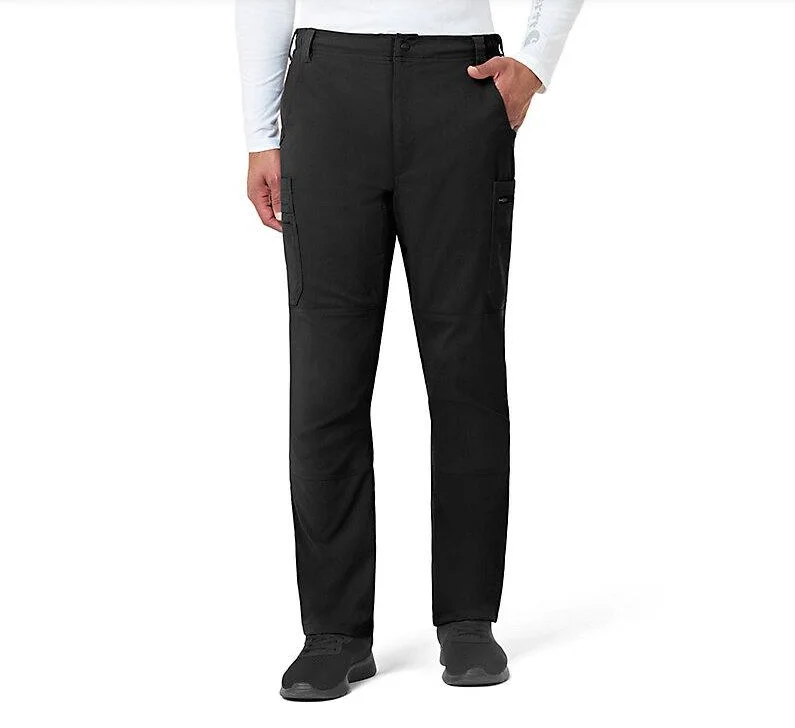 Tailored Wool Pants for Winter Wear-Carhartt Men's Rugged Flex® Peak Cargo Scrub Pant_Black