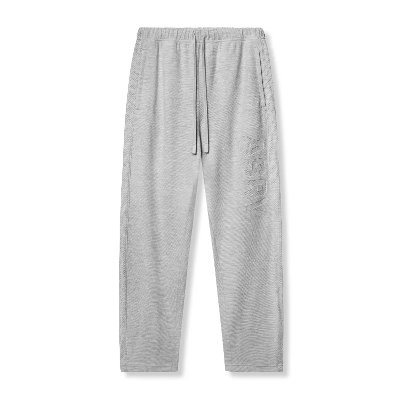 Comfortable Capri Pants for Warm Weather-0957. Waffle Knit Relaxed Sweatpant - Heather Grey