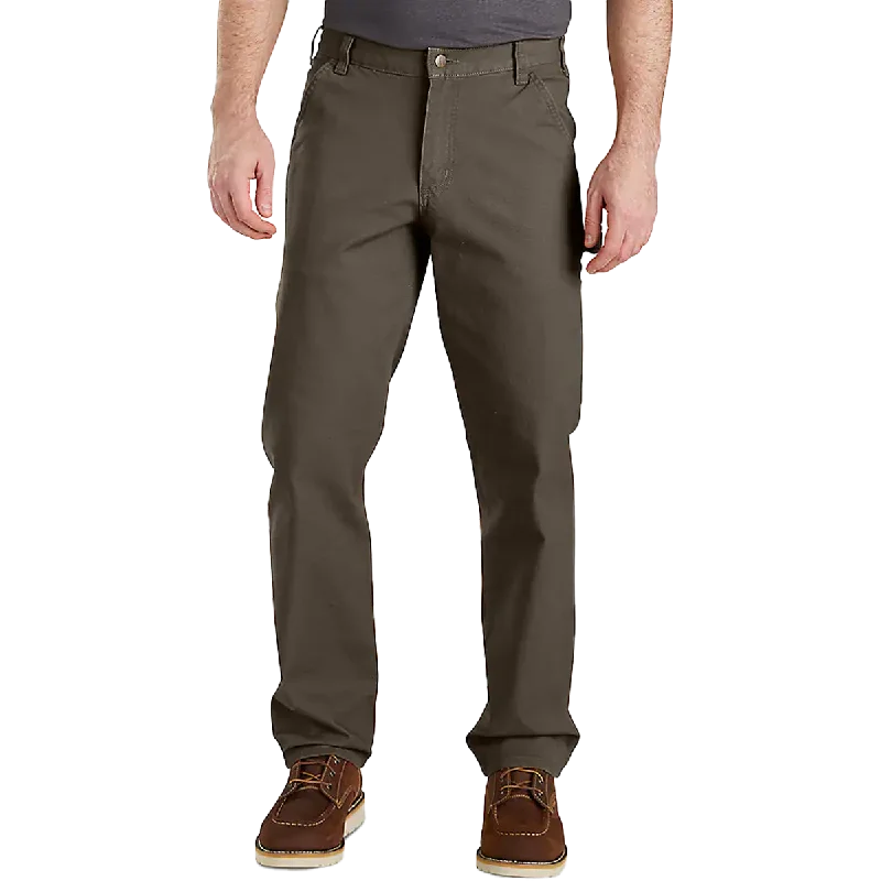 Cozy Sherpa Pants for Winter Comfort-Men's Rugged Flex Duck Utility Work Pant - Relaxed Fit