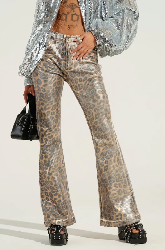 Cozy Knit Pants for Cold Days-FIERCE CHEETAH PANT