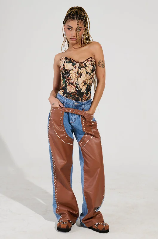 Soft Velvet Pants for Cozy Comfort-WANNA BE DENIM PANT