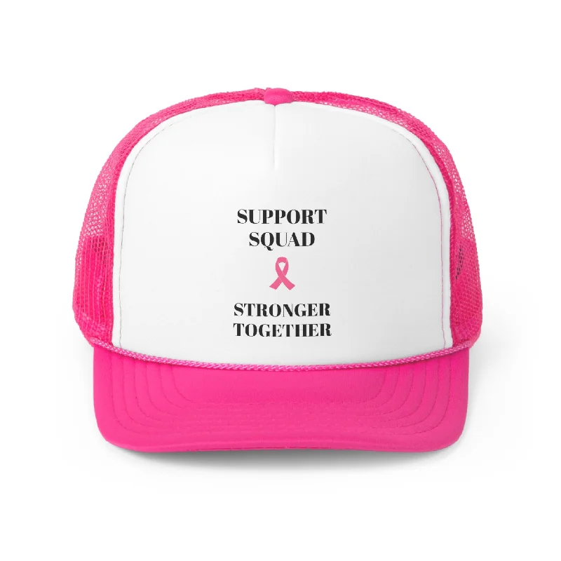 Trendy Beanie Hat with Logo for Stylish Vibes-Breast Cancer Awareness Trucker Caps