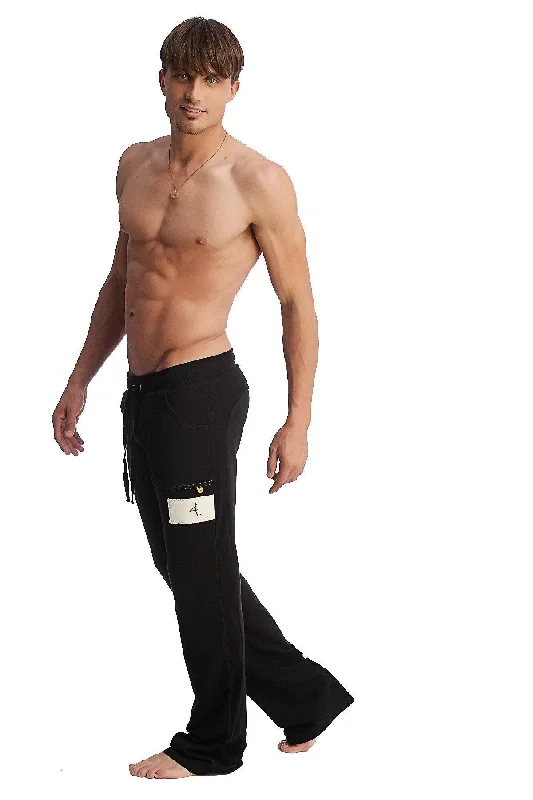 Stretchy Athletic Pants for Active Lifestyle-Edge Eco-Track & Yoga Sweat Pant (Black)