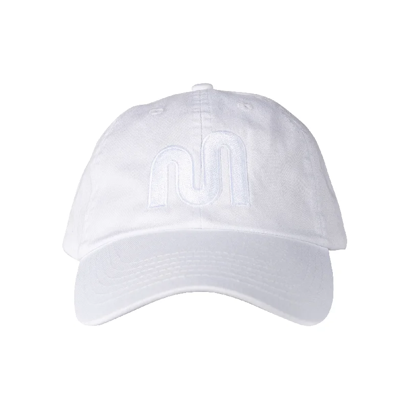 Breathable Sports Hat for Running and Jogging-Mythical Embroidered Hat (White)