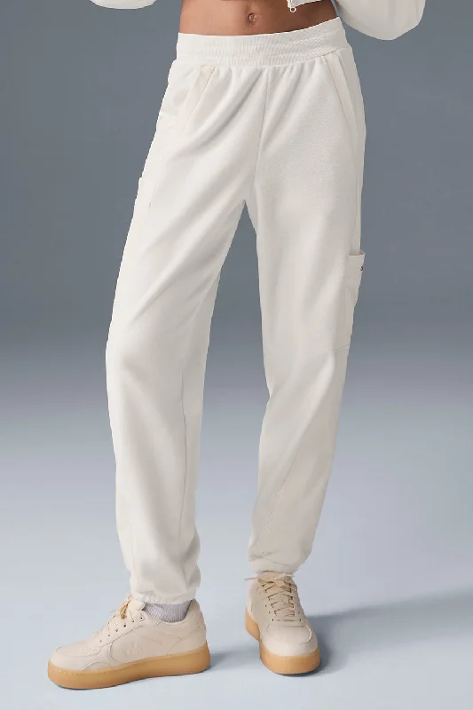 Versatile Chino Pants for Everyday Wear-Polar Fleece Wintry Mix Pant - Ivory