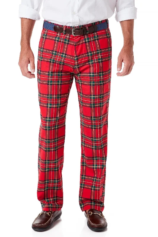 Soft Cotton Shorts for Summer Days-Harbor Pant Stretch Twill Royal Stewart Tartan Plaid