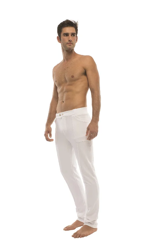 Relaxed Fit Work Pants for Casual Office-Tactical Urban at Home Dress Pant Yoga Pant (White)