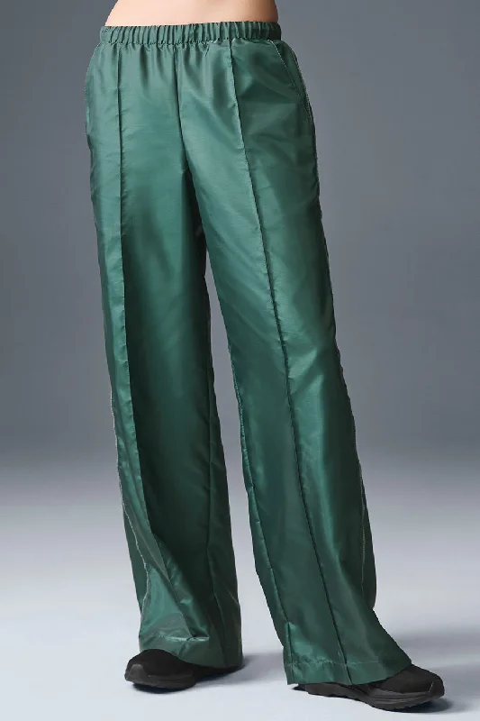 Lightweight Hiking Pants for Outdoor Excursions-Afterglow Wide Leg Track Pant - Winter Ivy