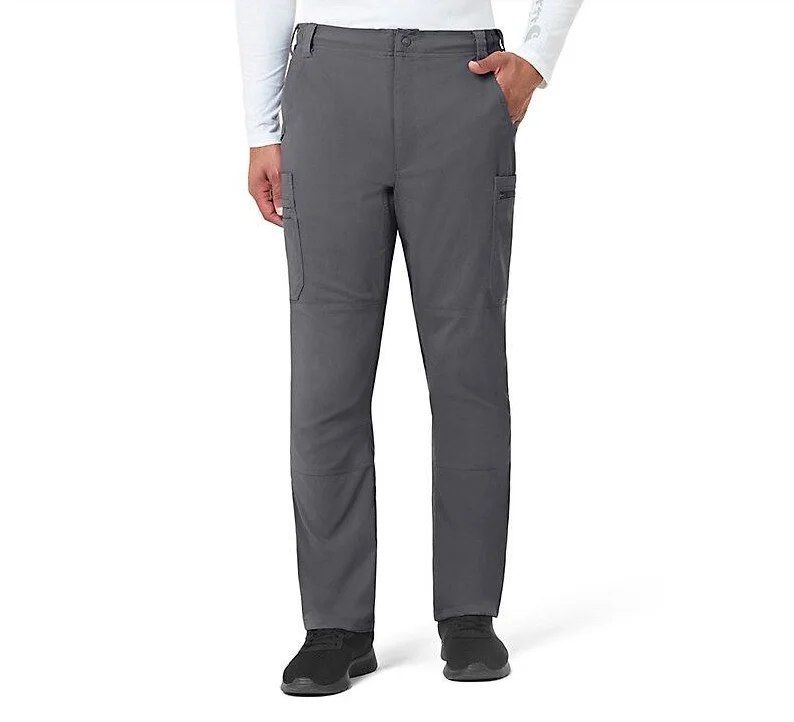 Comfortable Compression Pants for Sports-Carhartt Men's Rugged Flex® Peak Cargo Scrub Pant_Pewter