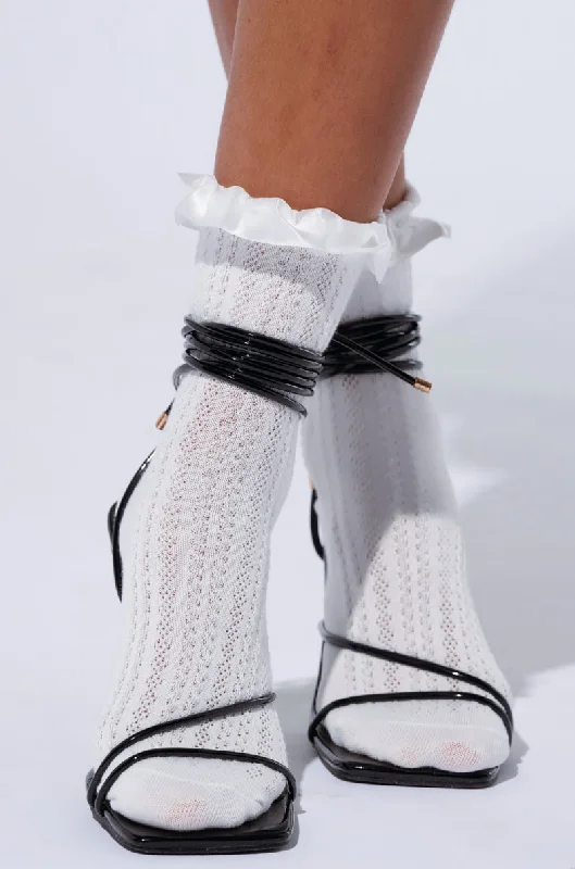 Lightweight Running Socks for Speed-GIRLY RUFFLE SOCKS