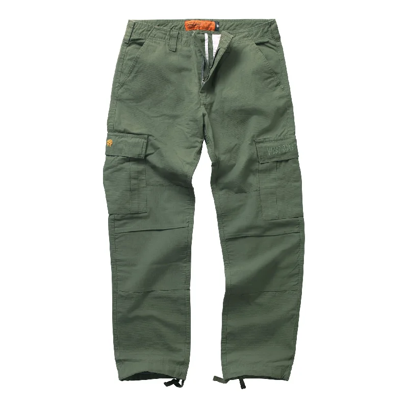 Stylish Cuffed Pants for Casual Elegance-WCC CAINE RIPSTOP CARGO PANT - GREEN