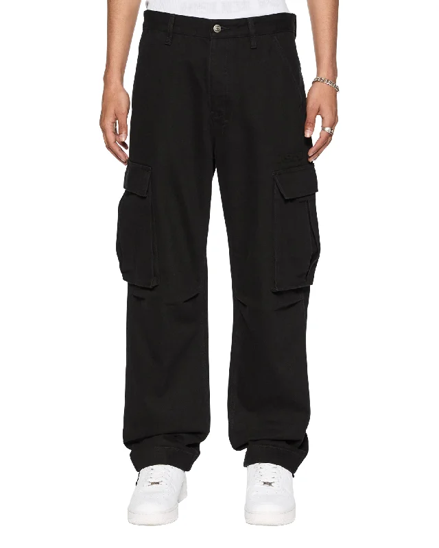 Eco-Friendly Bamboo Pants for Sustainable Fashion-SOTT FUGITIVE CARGO PANT JET BLACK