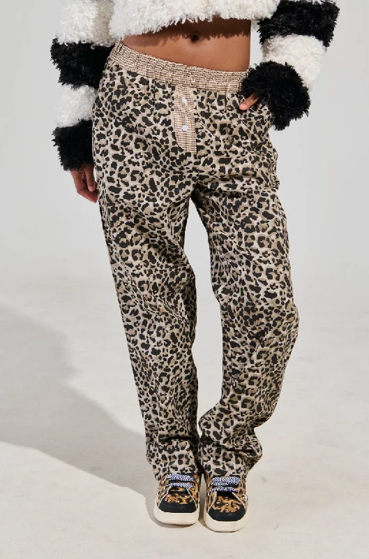 Comfortable Capri Pants for Warm Weather-KISS ME CHEETAH PANT