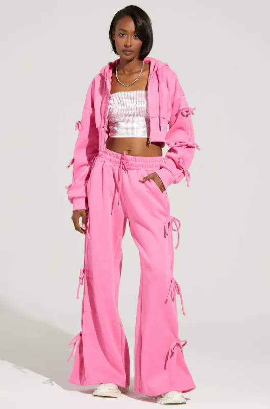 High-Waisted Trousers for Modern Style-TIE ME UP WIDE LEG PANT